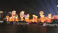 2019年西安城牆新春燈會外圍臨街彩燈視頻